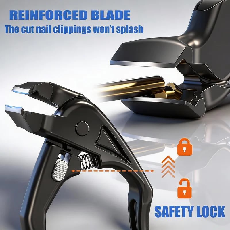 ⏳LAST DAY SALE 50% OFF !!📢Perfect Curved Design | Stainless Steel Nail Clipper | Effortless Grip for Seniors ✨
