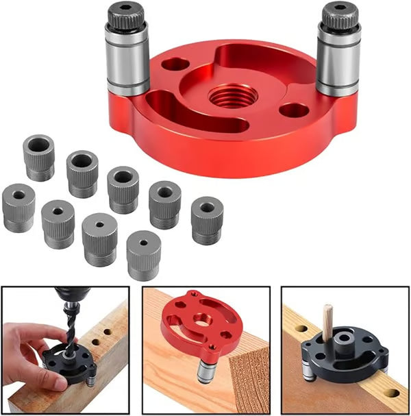 🔧Self-Centering Doweling Jig – Precision Drill Guide for Flawless Woodworking Joints