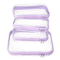 💥Hot Sale 50% OFF-4 PCS Clear Organizer Storage Box Clear Hard Zipper Case PVC Plastic CLear Storage Containers