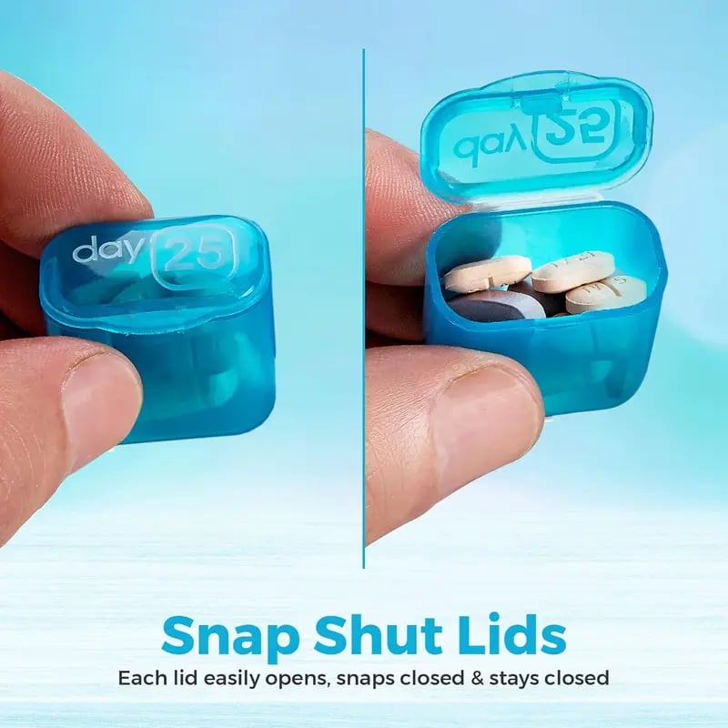💥Hot Sale 50% OFF💊31 Days Pill Box-Monthly Pill Organizer-Arthritis-Friendly Easy-Open Lids