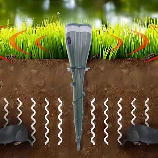 🌸Spring Sale 50% OFF🌸 Solar Powered Waterproof Screw Mole Repellent