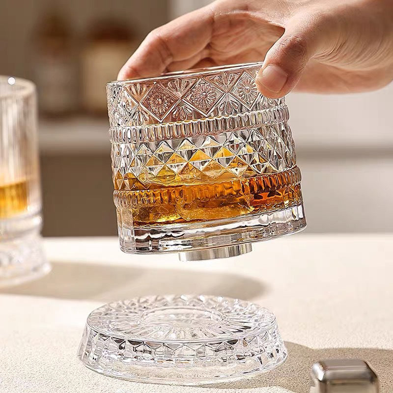 🥛💎Hot Sale 50% OFF✨🔥360° Rotating Whiskey Glass Tumbler