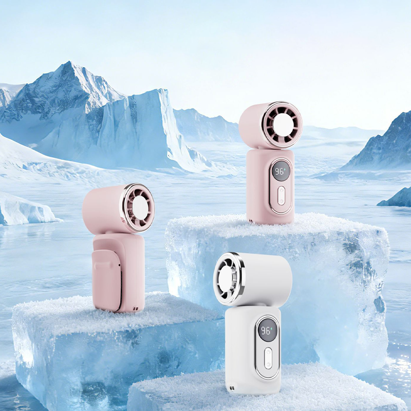 Portable Clip-On Cooling Fan | Hands-Free Strong Wind with LED Battery DisplayInstant cooling on the go