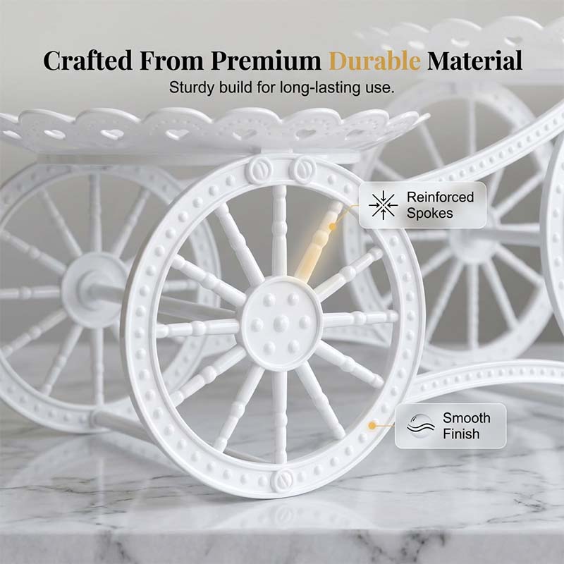 🍰 LIMITED-TIME 50% OFF! ✨ Two-Tier Carriage Serving Stand – Elegant, Heart Details, Tool-Free Assembly 🍽️