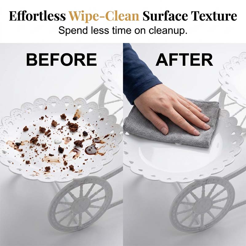 🍰 LIMITED-TIME 50% OFF! ✨ Two-Tier Carriage Serving Stand – Elegant, Heart Details, Tool-Free Assembly 🍽️