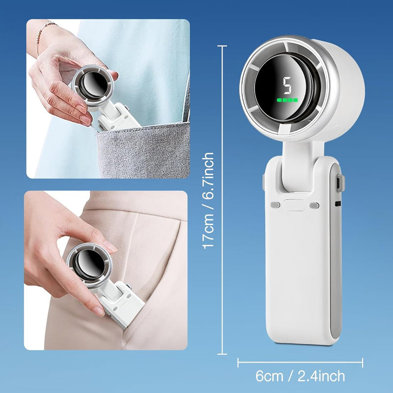 🔥3-in-1 Turbo Hand Fan🌬️🇬🇧 5 Speeds, 24H Battery 🔋 | Perfect Father’s Day Gift for Dad & Commuters 🎁