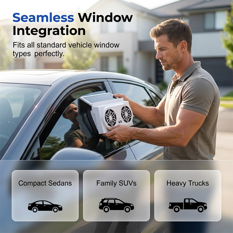 🔴🌡️ RED HEAT WARNING! Solar Car Ventilator Fan – Drops Cabin Temp by 20°C, No Battery Needed, Protects Kids & Pets from Deadly Heat