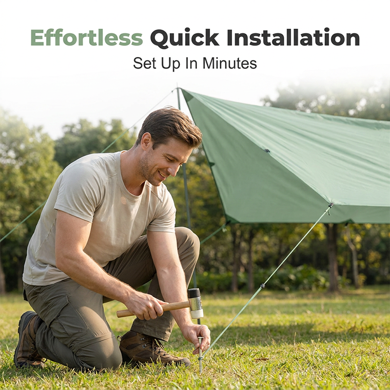 📢📢49% OFF !! ⏰Portable Diamond-Shaped Camping Tarp Sun Shelter